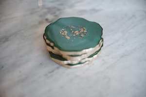 emerald resin <b>coasters</b> green luxury <b>coasters</b> gold foil resin art aesthetic <b>drink</b> <b>coasters</b> handmade resin decor modern Mats & Pad - Product Image 3