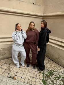 2026 Custom Oversized Women's Full Zip Hoodie Heavyweight Cotton Fleece Winter Streetwear Casual Loose Fit Hooded Sweatshirt - Product Image 1