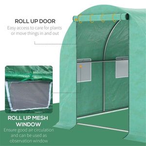 Mini Serra Moderna Facile da Montare con Struttura in Acciaio Zincato e PVC/PE per Uso Domestico e Giardino - Product Image 5