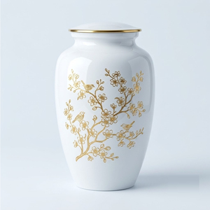 Exclusive Quality Brass Cremation Urn <b>Memorial</b> <b>Keepsake</b> For Human Or Pet Ashes Indian Export Quality Funeral Supplies - Product Image 2