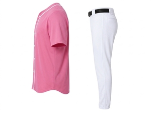Breathable Team <b>Baseball</b> Apparel <b>Set</b> Short Sleeve Sports Jersey with Matching Athletic Bottoms - Product Image 4