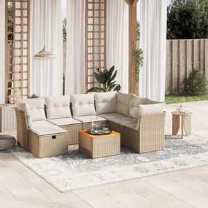 Conjunto de Sofás de Jardín Color Beige - Product Image 1