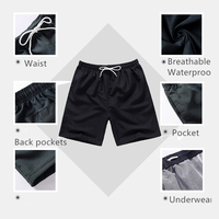 Shorts de Baño para Hombre, Color Azul Claro, Cintura Elástica, Secado Rápido, Casuales, 100% Algodón, Ecológicos, Antiarrugas
