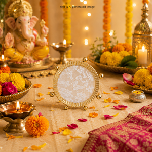 Tambourin traditionnel Dafli avec clochettes pour mariage Sangeet, Mehendi, Haldi, Dholki, Nuit du Henné, Garba et décoration de festival - Product Image 4