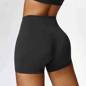 Breathable Solid Ankle-Length Yoga Leggings <b>Women's</b> Elastic Waist <b>Tight</b> Fit Sports Peach Four-Way Stretch Quick Dry - Product Image 2