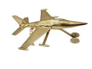 Modelo Decorativo de Avión de Latón, Estilo Vintage, Avión de Combate, Pieza de Exhibición - Product Image 4
