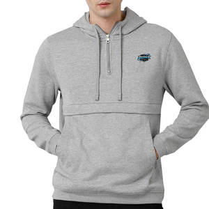 Sudadera con capucha personalizada para hombre con media cremallera, 100% algodón, forro polar de invierno, alta calidad, talla personalizada, para entrenamiento - Product Image 1