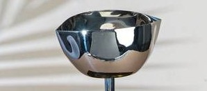 Support à gâteau moderne à trois niveaux en acier inoxydable, finition chrome doré, écologique, résistant à la chaleur, réutilisable, pour événements - Product Image 2