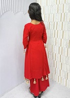 Ensemble de vêtements traditionnels pour filles, en pur coton doux, Salwar Kameez, pour mariage et fête, avec broderie multi-fils et travail miroir, séchage rapide
