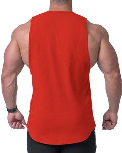 Camisetas sin mangas transpirables de talla grande para hombre, método de tejido de punto hecho de algodón/fibra de bambú, camisetas sin mangas de alta calidad - Product Image 2