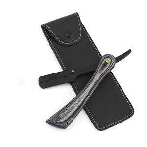 High Quality Custom Black Straight <b>Razor</b> for Men Reuseable Safety Throat Shaving with Wood Handle for Barbers Shaving Experts - Product Image 6