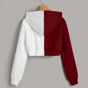 Customizable Lined Breathable Autumn Casual Streetwear Zipper Crop <b>Top</b> Hoodies Women's <b>Winter</b> High Quality Eco-Friendly for Sale - Product Image 6