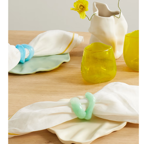 Anneau de serviette en résine époxy bleu marine, design transparent, cercle en résine époxy, à prix avantageux - Product Image 6