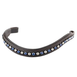 Diadema de cuero genuino para caballo con color y logotipo personalizados para montar a caballo con silla de montar occidental, tu propia marca, equitación. - Product Image 2