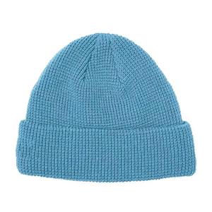 Custom High Quality 100% Cotton Jacquard <b>Plain</b> Unisex Beanie Hat Hand Knitted Winter <b>Cap</b> Made Pakistan Casual Wholesale - Product Image 2