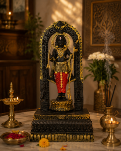 Figura Religiosa de Ram Lalla Hecha a Mano en Resina, Escultura Tradicional Estilo Templo, Decoración Diwali para el Hogar, para Mesa o Sala de Estar - Product Image 2
