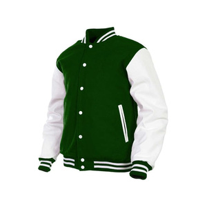 Veste universitaire pour homme, manches en cuir véritable et mélange de laine, vestes universitaires pour garçons, vestes universitaires pour collège - Product Image 5