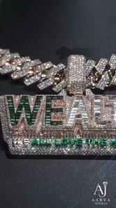Colgante Personalizado de Plata 925 con Microincrustaciones de Moissanita, Letra, Bañado en Oro Rosa y Rodio, Estilo Hip Hop Unisex - Product Image 2