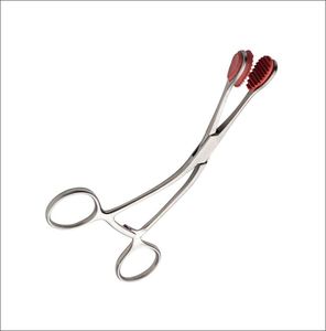 Pinzas de Lengua de Alta Calidad de 7'' Curvadas con Almohadillas de Goma, Pinza de Acero Inoxidable, Instrumentos Quirúrgicos Dentales - Product Image 3