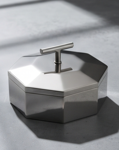 Elegante Contenedor Octagonal de Metal Plateado para Frutos Secos, Caja de Almacenamiento de Dátiles de Lujo, Lata Decorativa para Regalo, para el Hogar, la Cocina y Festividades - Product Image 2