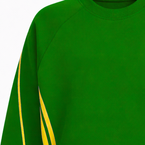 High Quality Women Cropped Sweatshirt Green &Yellow Embroidered Greek Letter logo Sorority Pullover College & University Style - Product Image 3