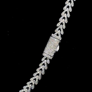 Hot Selling Pass Diamond <b>Tester</b> 8mm/10mm/12mm Iced Out Hip Hop VVS1 Moissanite Cuban Link Chain - Product Image 2