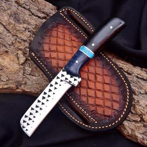 Couteau à lame fixe Western Bull Cutter avec incrustation turquoise et manche en résine bleue - Product Image 2