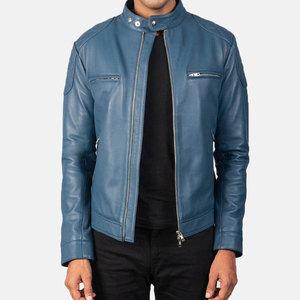 Hot Selling <b>Men</b> Casual Leather <b>Jacket</b> Windproof Breathable Stand Collar Zipper Closure <b>Canvas</b> Fabric Winter <b>Jacket</b> Made Pakistan - Product Image 1