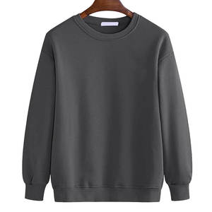 เสื้อสเวตเชิ้ตคอโอ ทรงปกติ ผ้าฝ้ายสีพื้น แบบยูนิเซ็กซ์ สวมใส่สบายๆ สำหรับฤดูใบไม้ร่วง - Product Image 1
