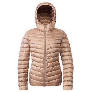 Chaqueta acolchada con capucha beige para mujer, de manga larga, con cierre, abrigos de invierno a precio económico, ropa de mujer, chaquetas en venta - Product Image 5