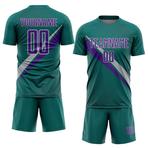 Dernier design d'uniforme de football, polyester 240GSM respirant, séchage rapide, impression par sublimation, kit sportif pour adultes, vêtements d'équipe personnalisés - Product Image 1