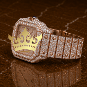 Luxury Classic Simple Square Quartz Stainless Steel Fashion Diamond Watch Men Arabic Dial Custom Hip Hop Date 10 Bar Water - Product Image 2