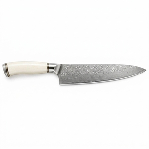 Damascus Steel Chef <b>Knife</b> Premium Ergonomic Wooden Handle Private Handcrafted Pattern Steel <b>Kitchen</b> <b>Knife</b> Razor <b>Sharp</b> Blade - Product Image 2