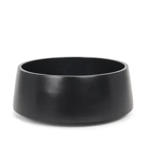 Bol en porcelaine noir mat, assiette ronde en céramique, logo personnalisé, plat de service pour restaurant et usage domestique - Product Image 1