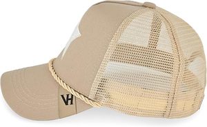 Custom Design Khaki Mesh Breathable Waterproof Trucker Hat Embroidery Patch Adjustable 6-Panel Casual <b>Cap</b> for Adults All Seasons - Product Image 4