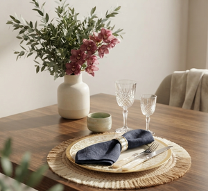 Tapis de table en jute artisanal élégant, écologique, en coton Dori, pour la maison, le café, le restaurant, l'hôtel - Product Image 4