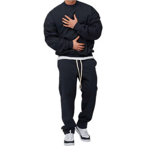 Servicio OEM ODM, Conjunto Deportivo Gris de Invierno con Bolsillo Delantero, Ropa Deportiva de Estilo Moderno para Gimnasio, Trajes Deportivos para Hombre - Product Image 5