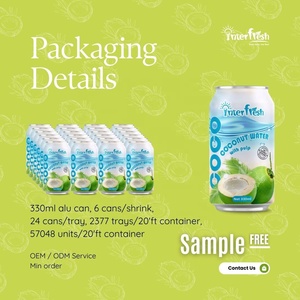 Interfresh Boisson à l'eau de coco avec pulpe 330ml Jus de fruits au goût naturel du Vietnam Marque distributeur OEM ODM Type de purée - Product Image 3