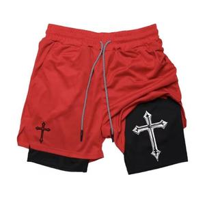 Pantalones Cortos Deportivos de Alta Calidad para Hombre, Compresión, Cintura Elástica, Ligeros para Verano, para Gimnasio, Running, Entrenamiento - Product Image 1