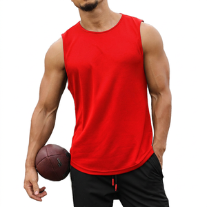 Camiseta Deportiva de Punto Transpirable para Hombre, Talla Grande, Informal, de Verano, sin Mangas, para Gimnasio, Culturismo, Chaleco de Algodón - Product Image 3