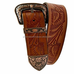 Wholesale Western Cowboy Denim <b>Belt</b> Retro Imitation Copper Buckle Cowhide <b>Leather</b> Trendy Retro <b>Men's</b> Punk Embossed <b>Leather</b> <b>Belt</b> - Product Image 2