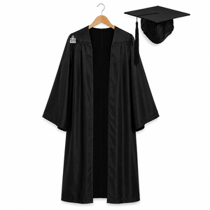 Túnica de Graduación Masónica Negra, Ropa Griega de la Hermandad y la Sororidad, Vestimenta Masónica de la Fraternidad y la Sororidad - Product Image 1