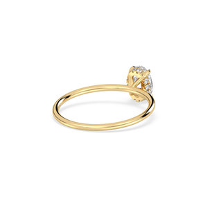 Anillo de compromiso de oro macizo de 14K y 18K con diamante cultivado en laboratorio HPHT CVD para mujer, precio mayorista REYES, joyería fina con certificación IGI - Product Image 6