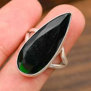 Anillo de Diopsido Cromado AAA+ en Plata de Ley 925, Joyería Hecha a Mano con Diseño Moderno, Anillo de Diopsido, Regalo de Acción de Gracias - Product Image 3