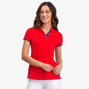 Chemise polo de golf pour femmes OEM, séchage rapide, respirante, coupe ajustée, prix de gros, couleur unie, manches courtes - Product Image 3