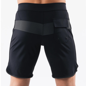 Shorts de bain pour hommes, noir et gris anthracite, séchage rapide, avec cordon de serrage, pour la plage, les sports nautiques et l'athlétisme - Product Image 2