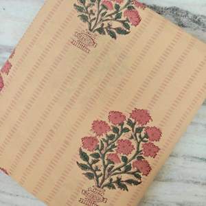 Tissu en coton imprimé traditionnel Jaipuri, coton cambriqué imprimé au bloc 60x60, tissu en coton à motifs. - Product Image 1