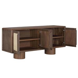Elegant Handmade Wooden Buffet <b>Sideboard</b> Cabinet with Four Doors and Spacious <b>Storage</b> for Bedroom Kitchen and Dining Application - Product Image 3