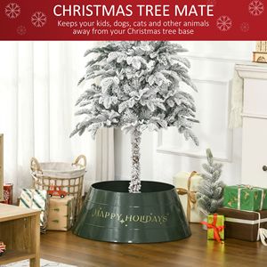 Gonna per Albero di Natale Verde Festiva da 26 Pollici, Collare per Albero di Natale in Metallo Fatto a Mano con Supporto in Ferro a 3 Pannelli, Decorazione Natalizia - Product Image 4