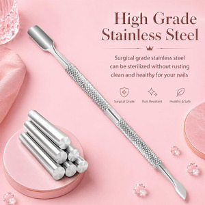 Empujador de Cutículas de Acero Inoxidable Premium, Herramienta Reutilizable para Preparación de Uñas y Eliminación de Cutículas - Product Image 2